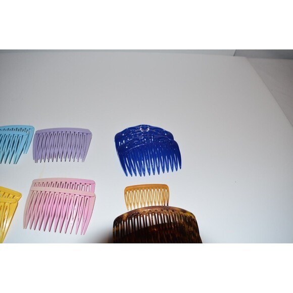 Vtg Lot Goody Side Hair Comb Clips Plastic Rainbow Colorful 80's + extras - Picture 7 of 12